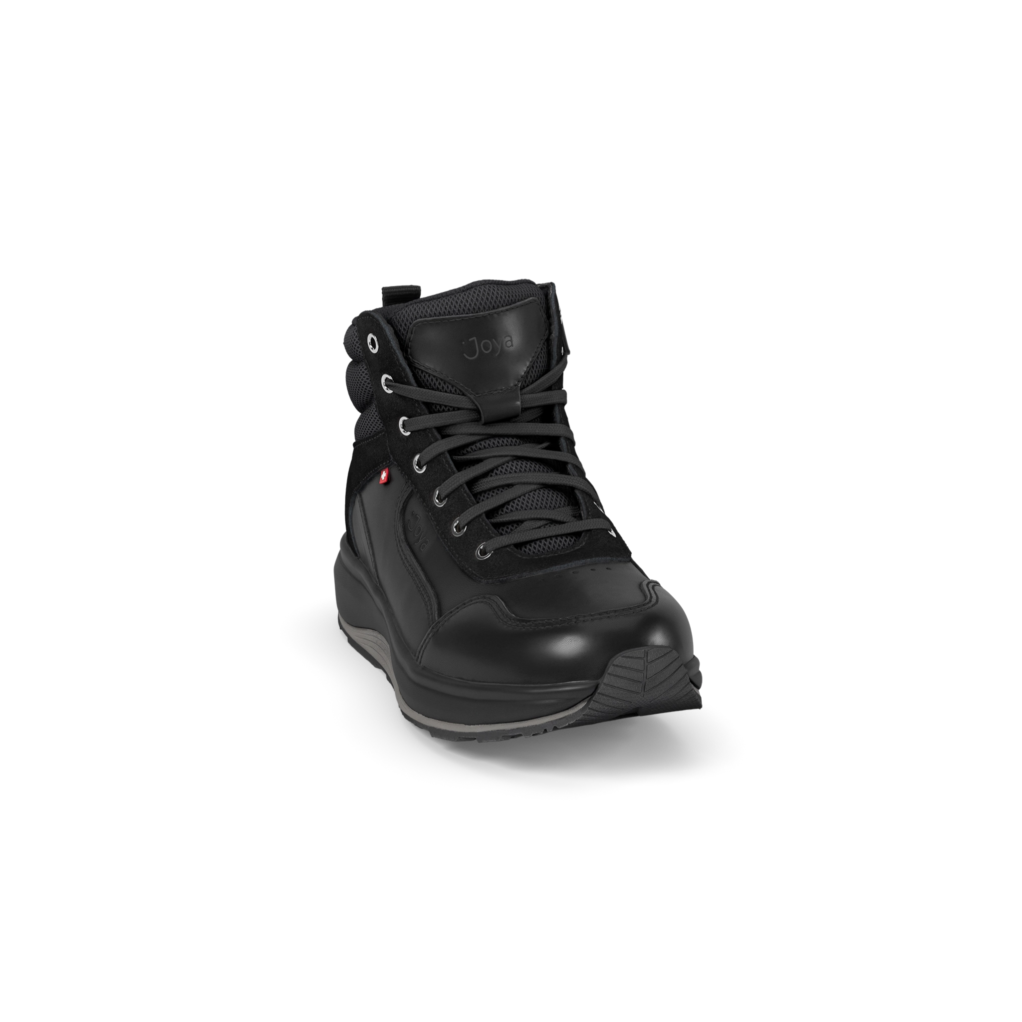 Black boot on a white background