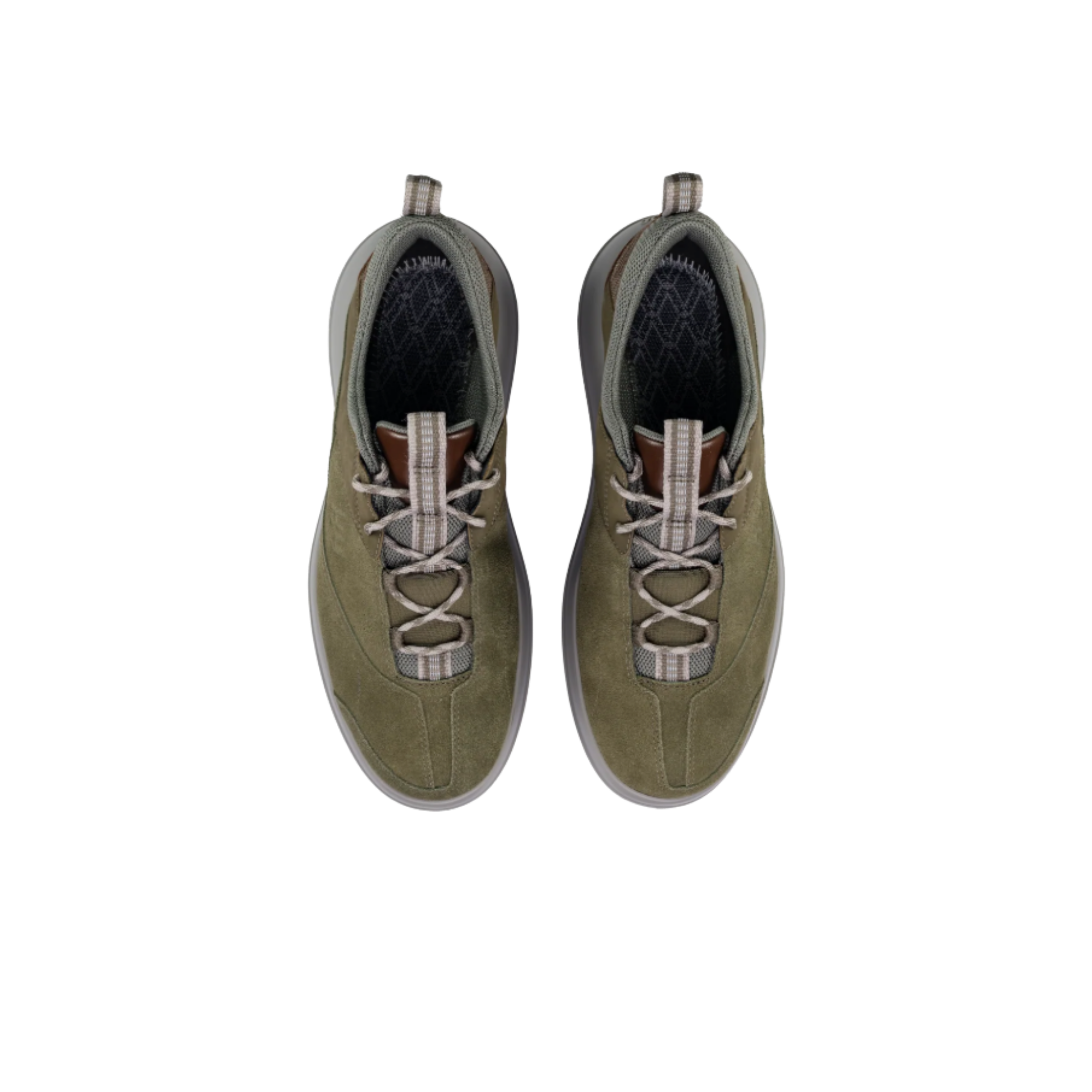 top view of the kybun Men's Karl Green Shoes side by side