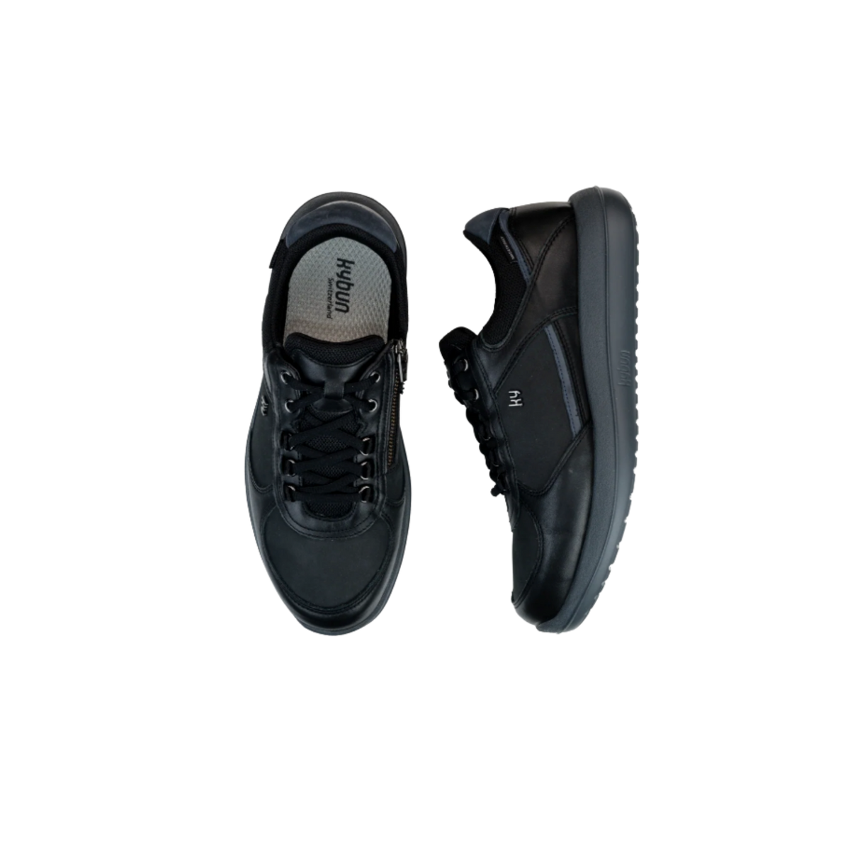 side view of a pair of kybun Men's Rolle Black II Shoes