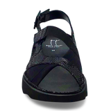 Thierry Rabotin Women's Wilton 1326 Black Stamped Suede Combo