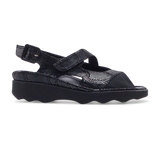 Thierry Rabotin Women's Wilton 1326 Black Stamped Suede Combo