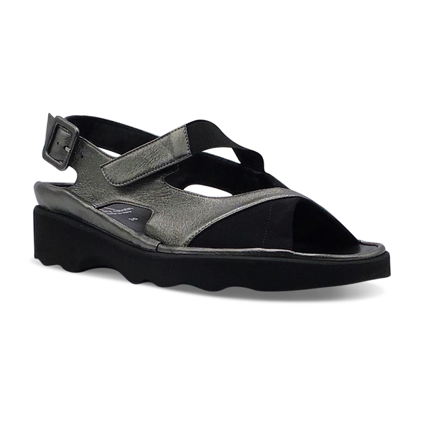Thierry Rabotin Women's Wilton 1326 Metallic Pewter Leather Combo