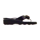 Thierry Rabotin Women's Kristen 1330 Black Patent Leather and Gold Button