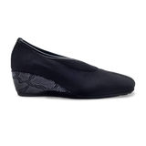 Thierry Rabotin Women's Tiber 265 Black Microfiber Black Stamped Suede Leather Combo