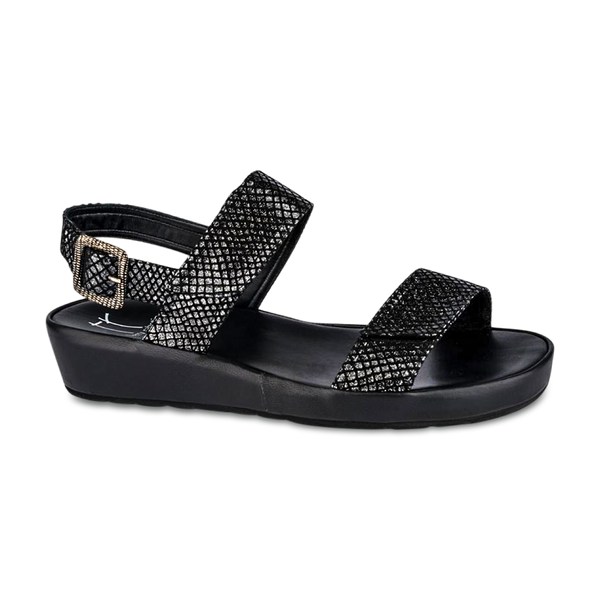 Thierry Rabotin Women's Uno 4701Q Black Leather Black Stamp Suede Combo
