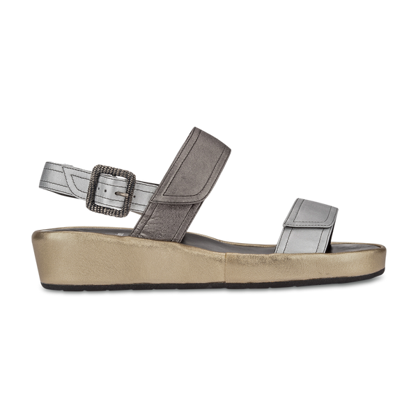 Thierry Rabotin Women's Uno 4701Q in Gold, Silver, and Pewter Metallic Leather Combo