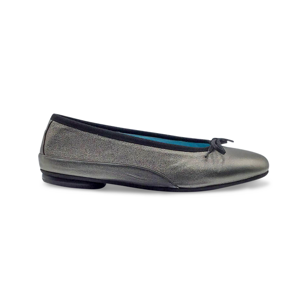 Thierry Rabotin Women's Gem 7423 Pewter Metallic Leather Combo