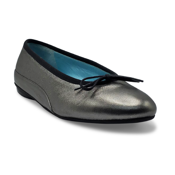 Thierry Rabotin Women's Gem 7423 Pewter Metallic Leather Combo