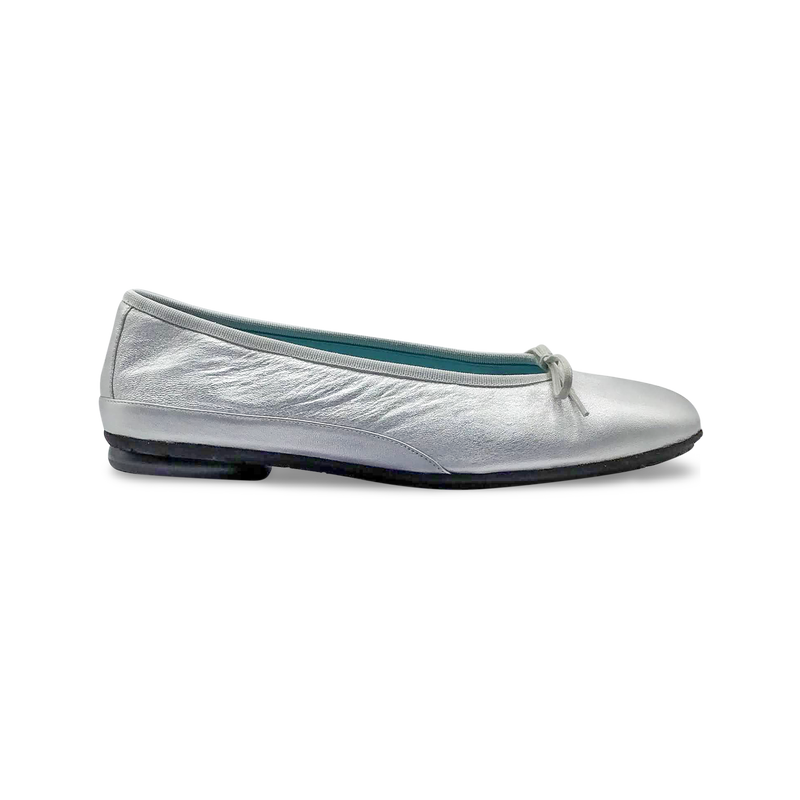 Thierry Rabotin Women's Gem 7423 Silver Metallic Leather Combo
