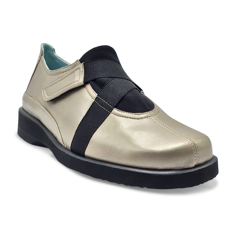 Thierry Rabotin Women's Lena 7502 Beige Taffetas Leather Combo