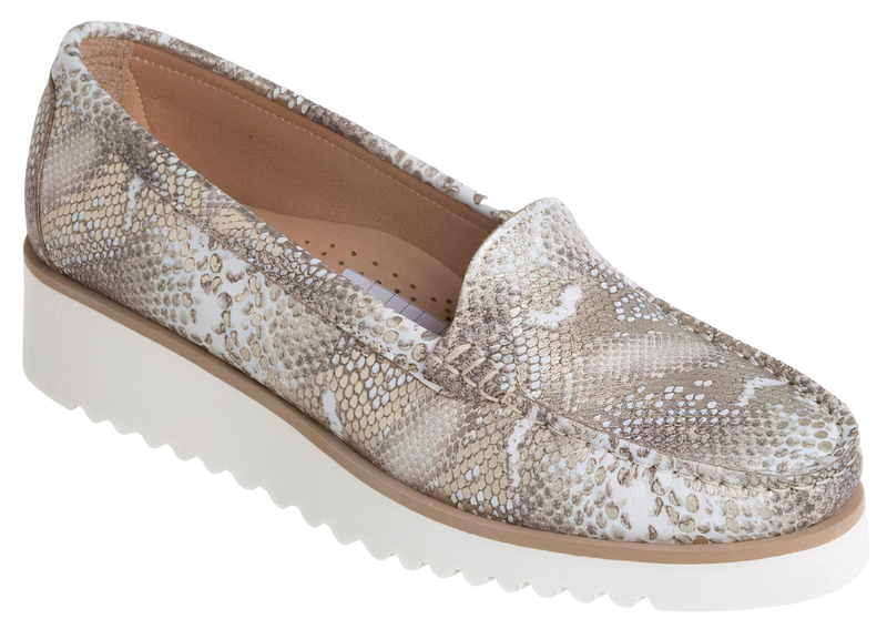 DI CHENZO Women's 1252 Gold Snake Leather Loafer