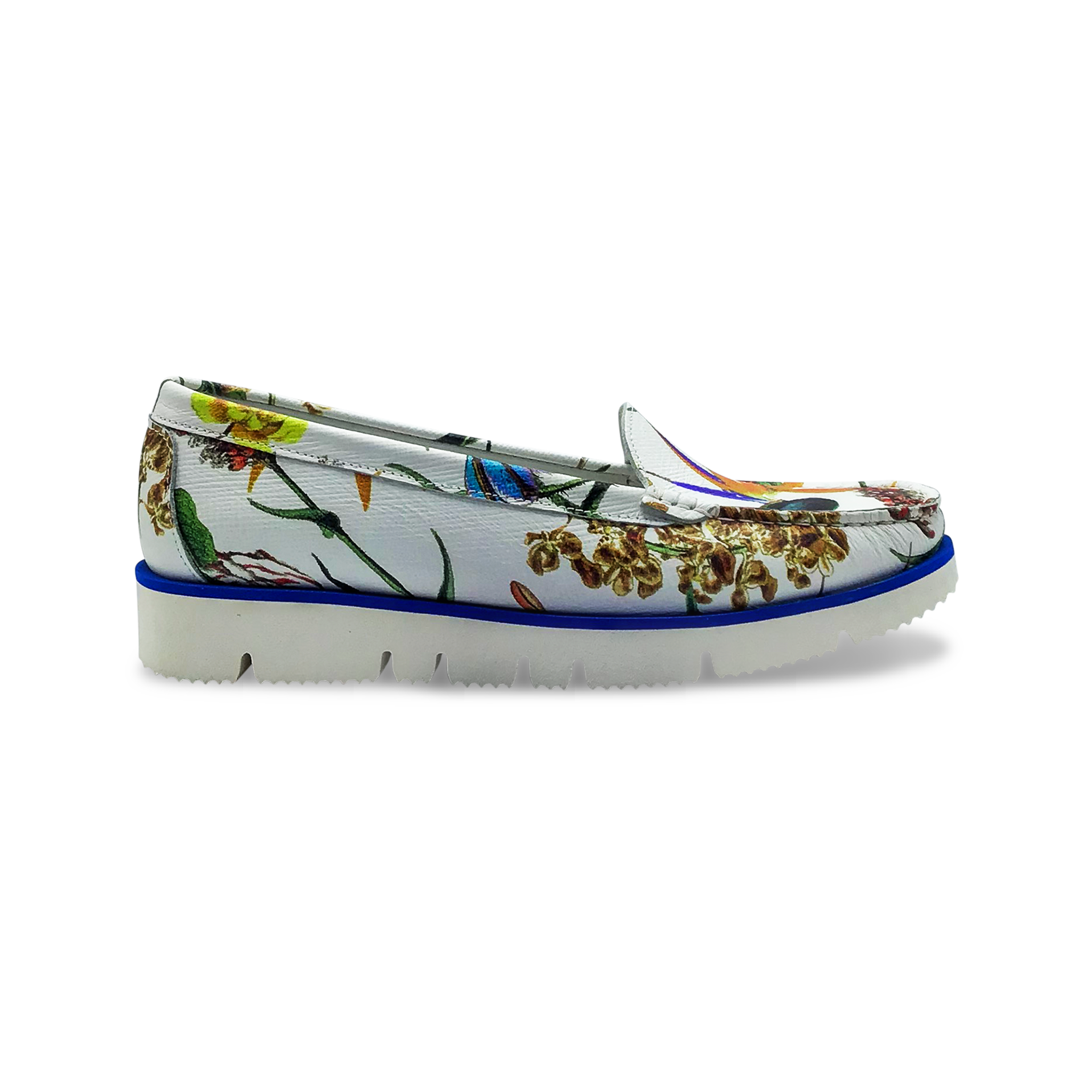 DI CHENZO Women's 1252 White Kyoto Leather Loafer