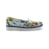 DI CHENZO Women's 1252 White Kyoto Leather Loafer