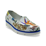 DI CHENZO Women's 1252 White Kyoto Leather Loafer