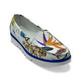 DI CHENZO Women's 1252 White Kyoto Leather Loafer
