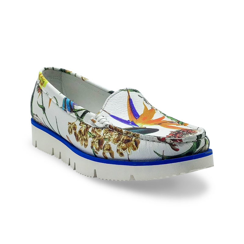 DI CHENZO Women's 1252 White Kyoto Leather Loafer