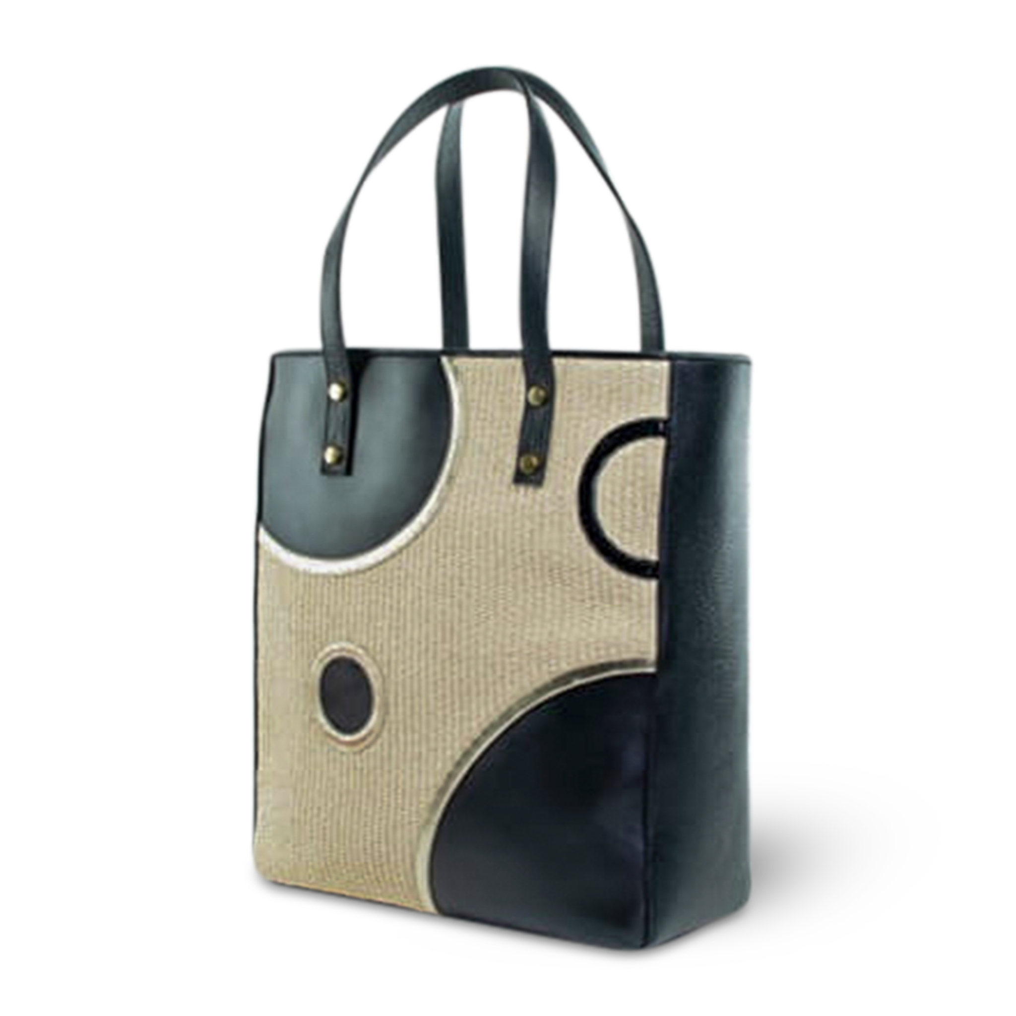 DI CHENZO 315 Rafia Beige Black Soft Grain Leather