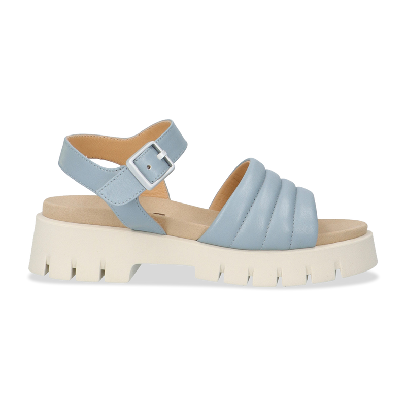 Giovanni Fabiani Edie Light Blue Smooth Leather Sandal