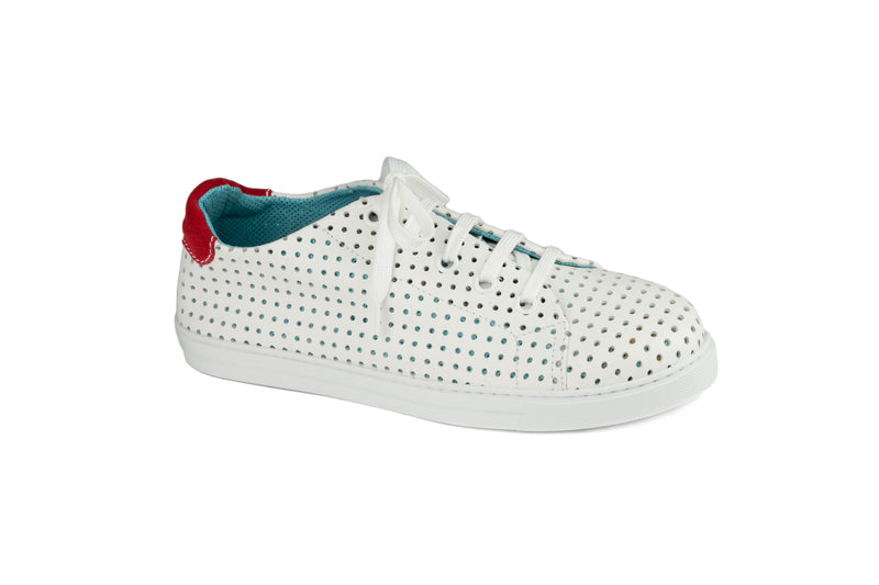 Fifty-12 Men's Boris K0007O1 Smooth White Leather Perforated Shoe