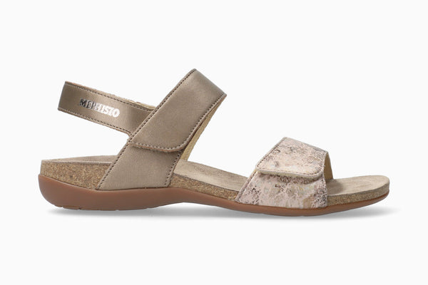 Mephisto Women's Agave Pewter Leather Sandal