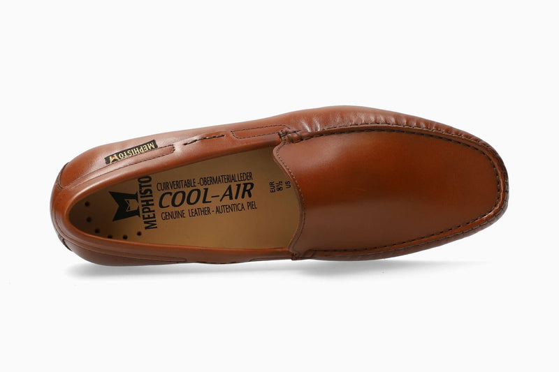 Mephisto Men's Algoras Brandy Toby 381111 Smooth Leather Loafer