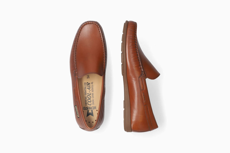 Mephisto Men's Algoras Brandy Toby 381111 Smooth Leather Loafer