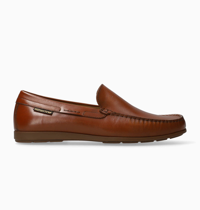 Mephisto Men's Algoras Brandy Toby 381111 Smooth Leather Loafer