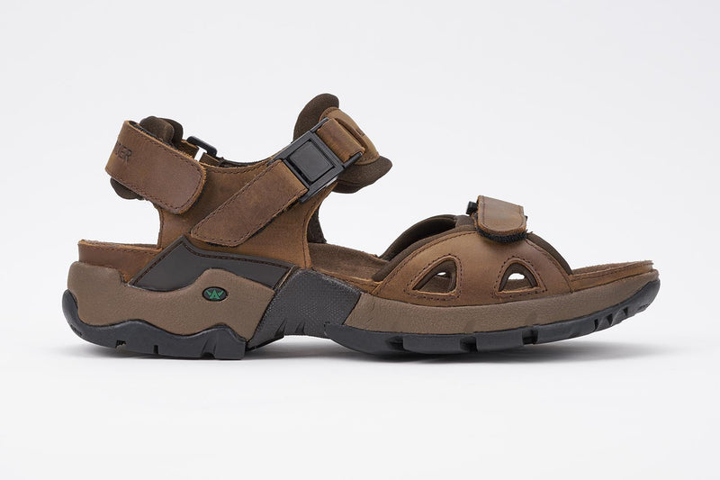 Mephisto Allrounder Men's Alligator Brown Leather Sandal