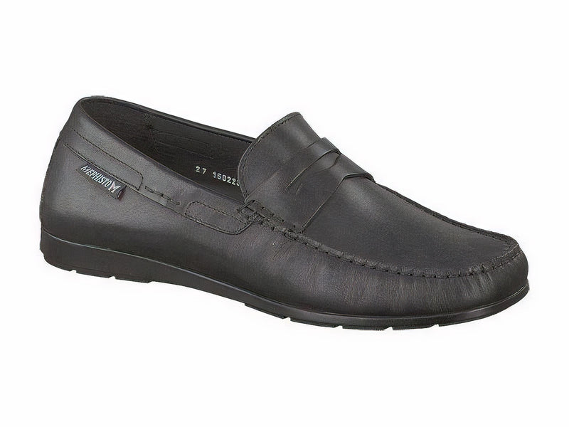 Mephisto Men's Alyon Black Smooth Leather Loafer