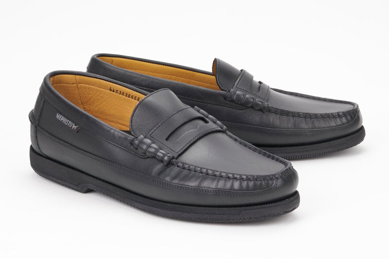 Mephisto Men's Cap Vert Black Leather Loafer