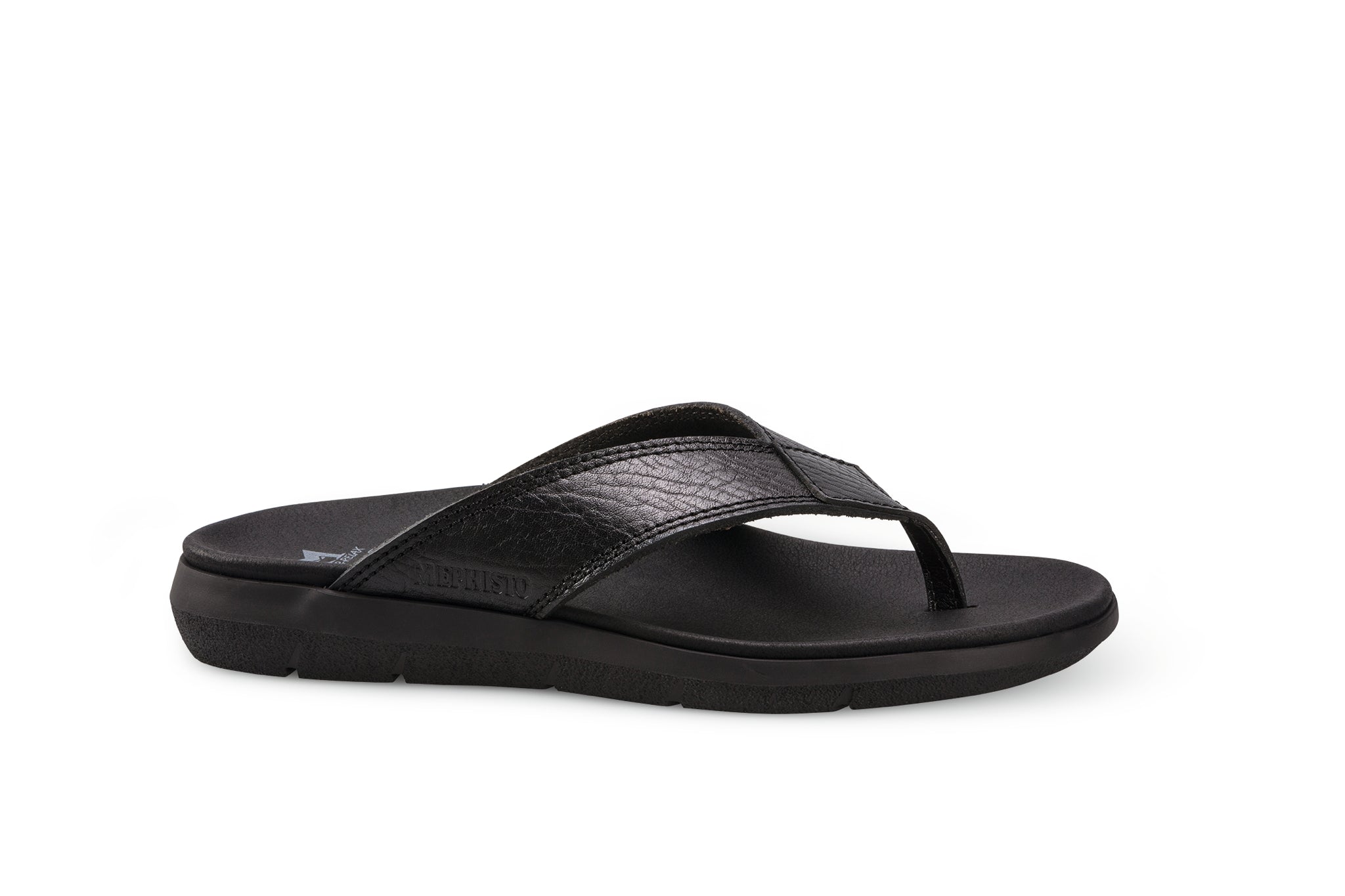 Mephisto Men's Charly Black Grain Leather Sandal