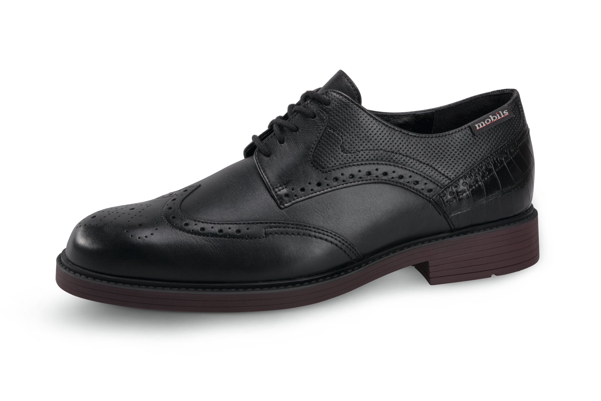 Mephisto Mobils Men's Fernand Black Smooth Leather Dress Shoe