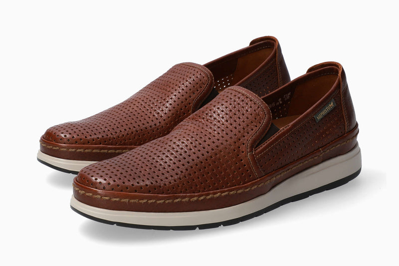 Mephisto Men's Hadrian Perf Hazelnut Leather Slip-On