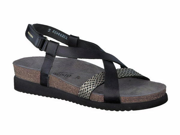Mephisto Women's Haneta Black Leather Sandal