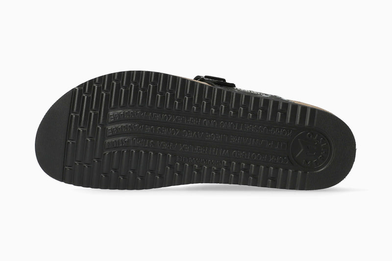 Mephisto Women's Helen Black Paint Leather Sandal