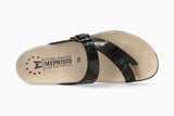 Mephisto Women's Helen Black Paint Leather Sandal
