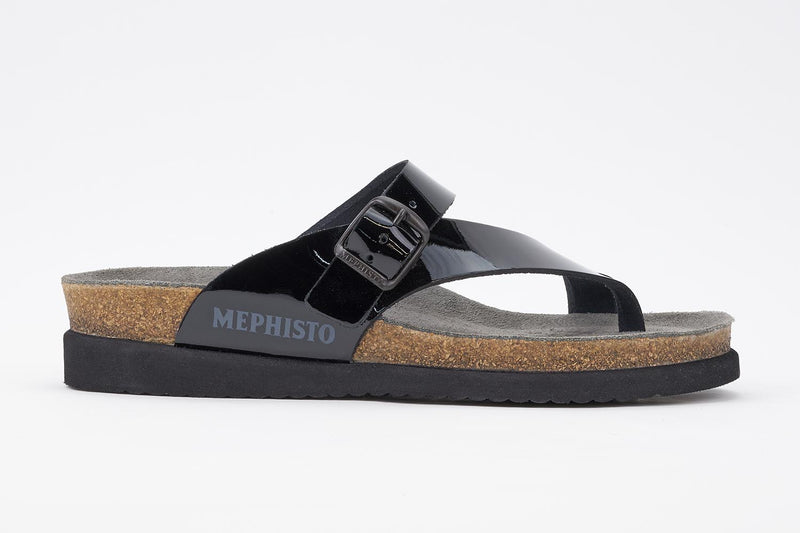 Mephisto Women's Helen Black Patent Leather Sandal