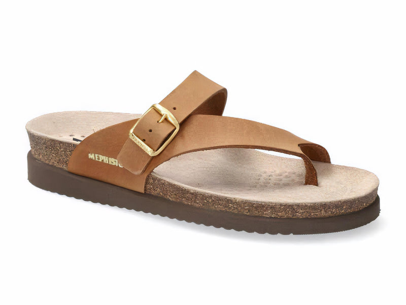 Mephisto Women's Helen Camel Scratch Leather Sandal