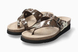 Mephisto Women's Helen Dark Brown Paint Leather Sandal