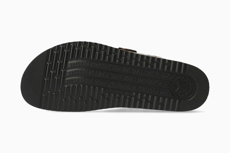 Mephisto Women's Helen Dark Brown Paint Leather Sandal