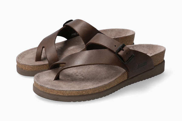Mephisto Women's Helen Dark Brown Leather Sandal