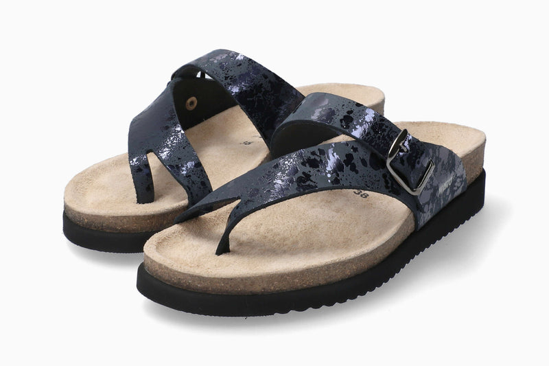 Mephisto Women's Helen Navy Paint Leather Sandal