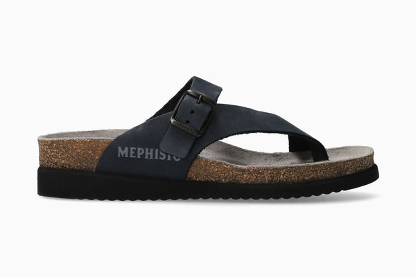 Mephisto Women's Helen Navy Nubuck Sandal