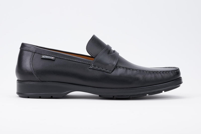 Mephisto Men's Howard Black Smooth Leather Loafer