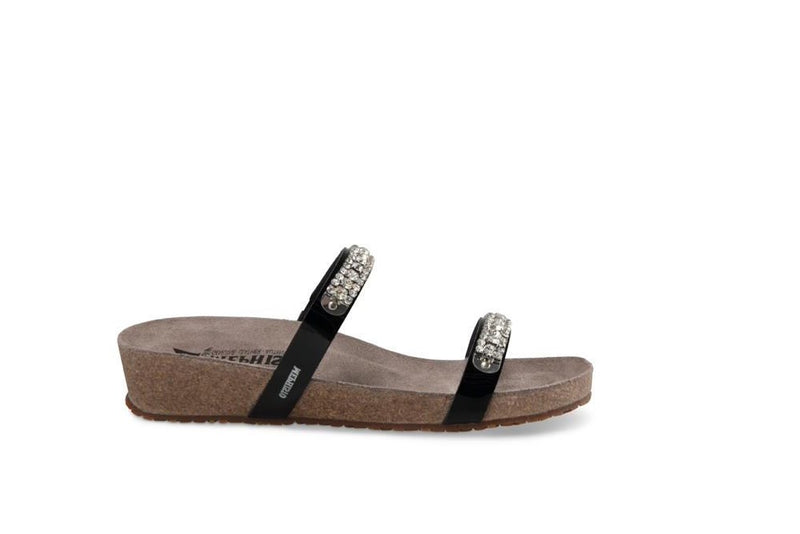 Mephito Women's Ivana Black Patent Leather Sandal