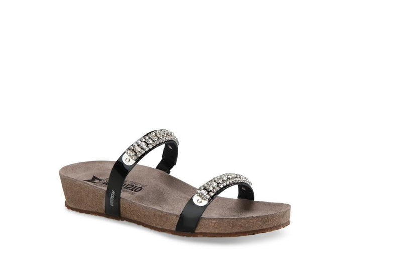 Mephito Women's Ivana Black Patent Leather Sandal