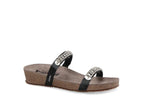 Mephito Women's Ivana Black Patent Leather Sandal