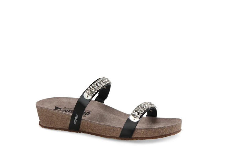 Mephito Women's Ivana Black Patent Leather Sandal