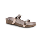 Mephito Women's Ivana Pink Metallic Leather Sandal
