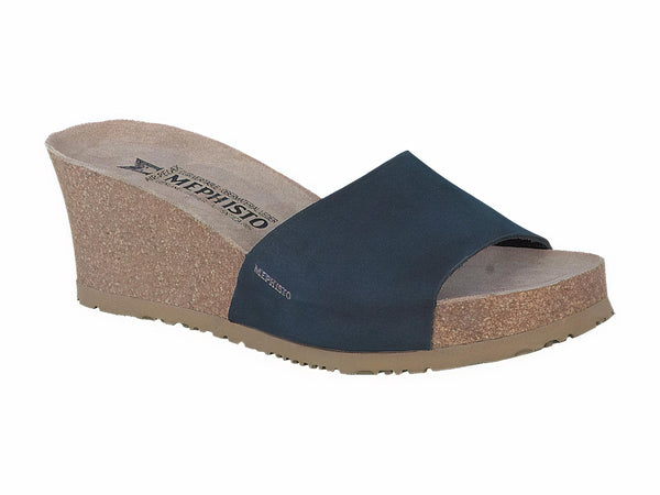 Mephisto Women's Lise Navy Nubuck Wedge